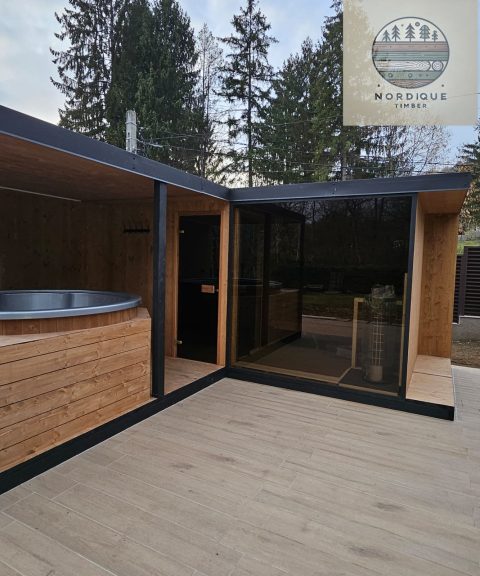 Espace Bien Etre Sauna Dressing et Bain Nordique Wellness Space Sauna Dressing Room Nordic Bath