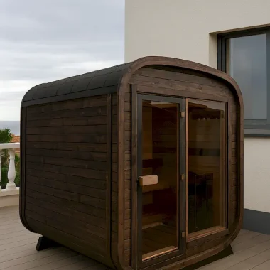 sauna 2 metre terrace cube_