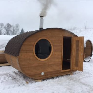 sauna hobbit thermo bois hiver